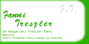 fanni treszler business card